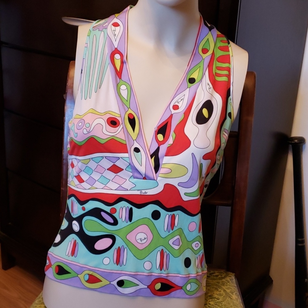 EMILIO PUCCI Printed Jersey Top.